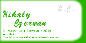 mihaly czerman business card